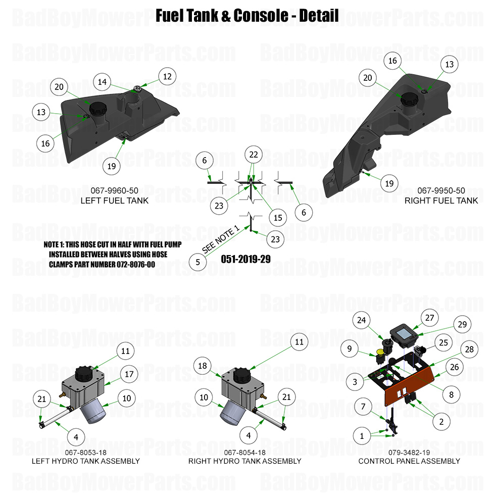 2025 Renegade - Gas - Fuel Tank & Console - Detail